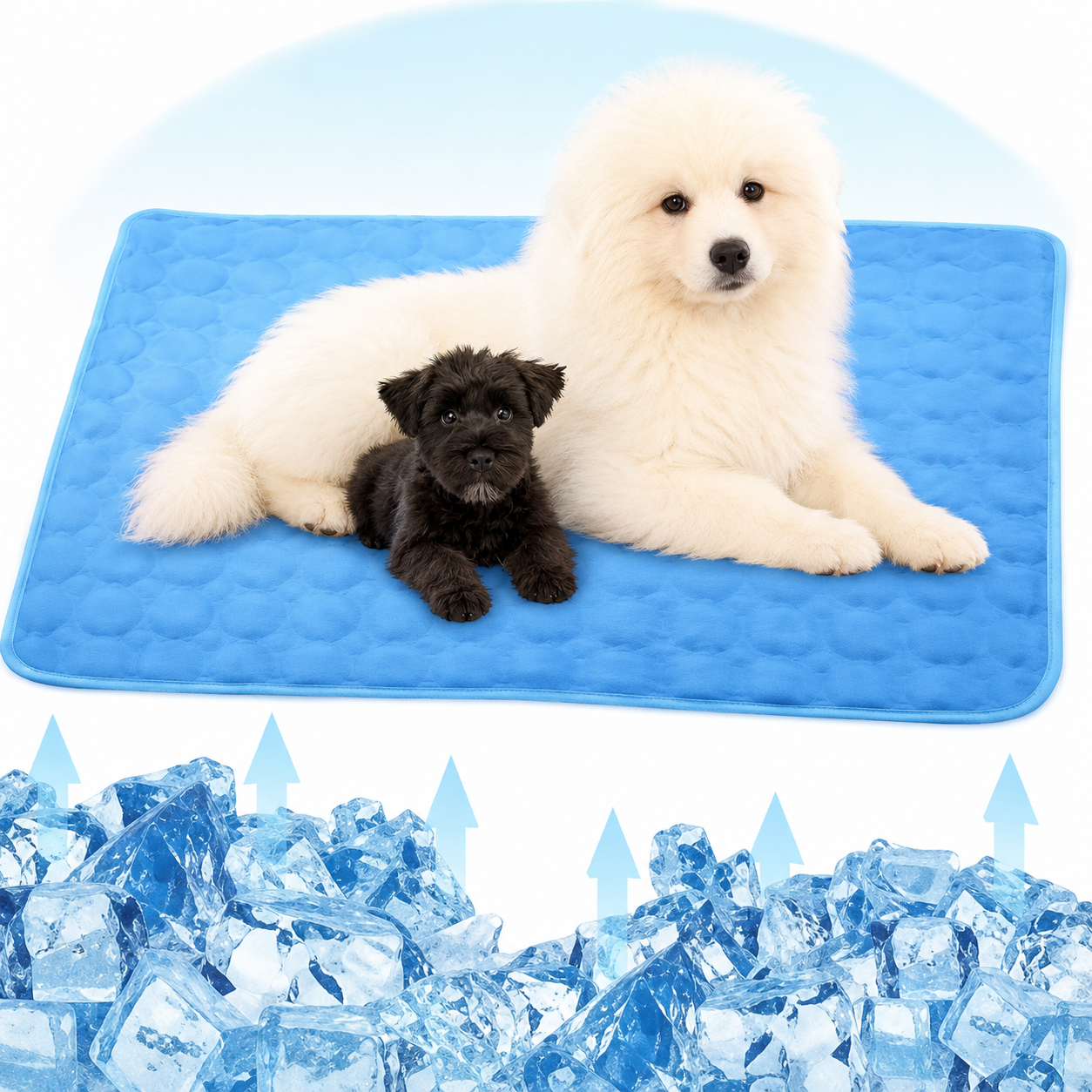Cooling Pet Mat for Dogs & Cats – Breathable Ice Silk Summer Bed, Washable & Lightweight