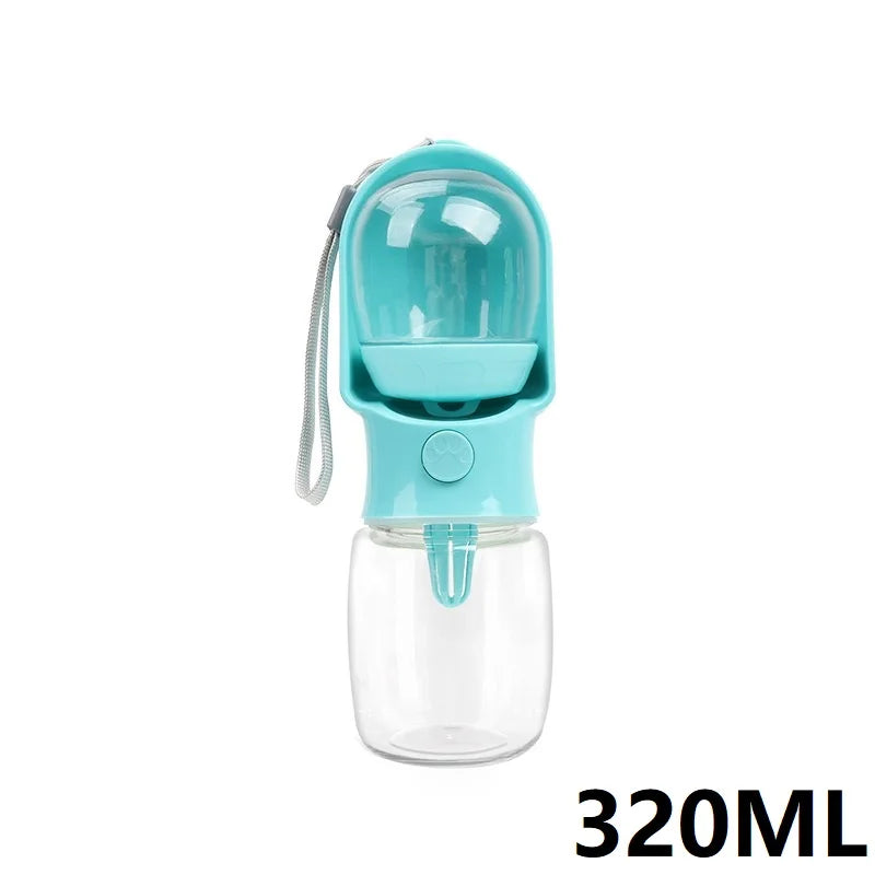 Portable Pet Water Bottle with Built-In Drinking Bowl – 320ML / 500ML
