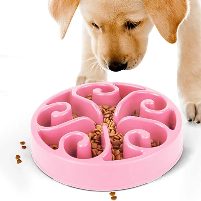 Slow Feeder Dog Bowl – Non-Slip Anti-Gulping Feeding Bowl for Puppies & Dogs