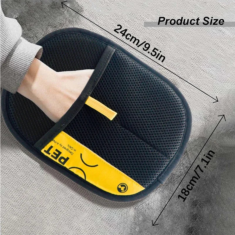 Title: 2-in-1 Pet Hair Remover Glove & Lint Brush – Reusable Grooming Tool for Cats & Dogs