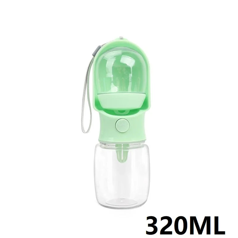 Portable Pet Water Bottle with Built-In Drinking Bowl – 320ML / 500ML