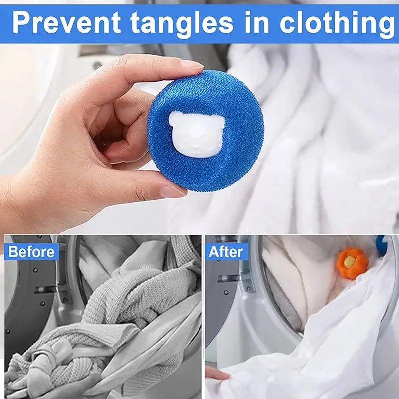 Reusable Pet Hair Remover Laundry Balls – Washing Machine Fur & Lint Catchers