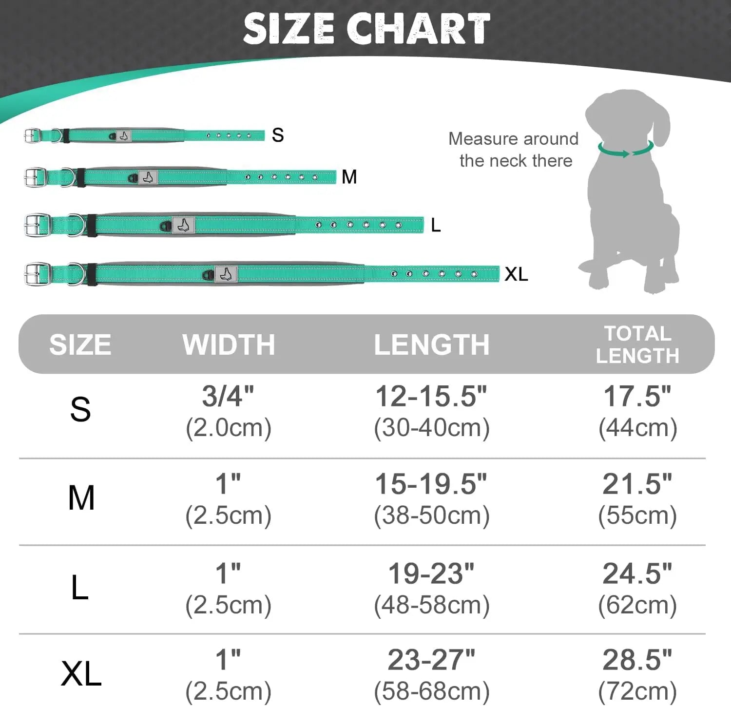 Reflective Padded Dog Collar – Soft, Adjustable & Heavy-Duty