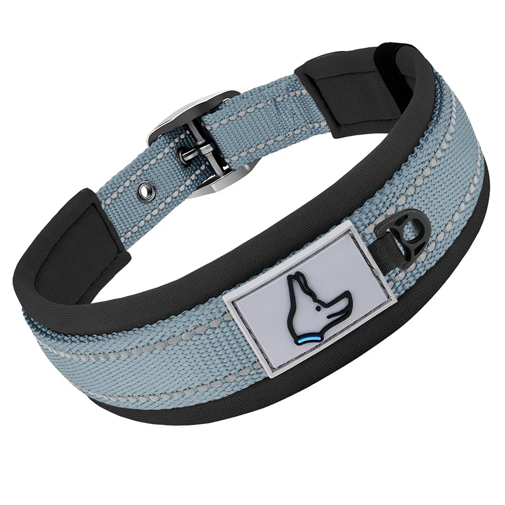 Reflective Padded Dog Collar – Soft, Adjustable & Heavy-Duty