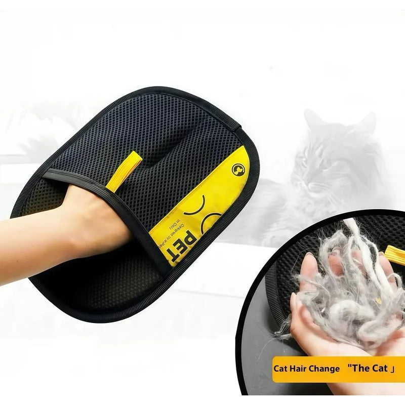 Title: 2-in-1 Pet Hair Remover Glove & Lint Brush – Reusable Grooming Tool for Cats & Dogs