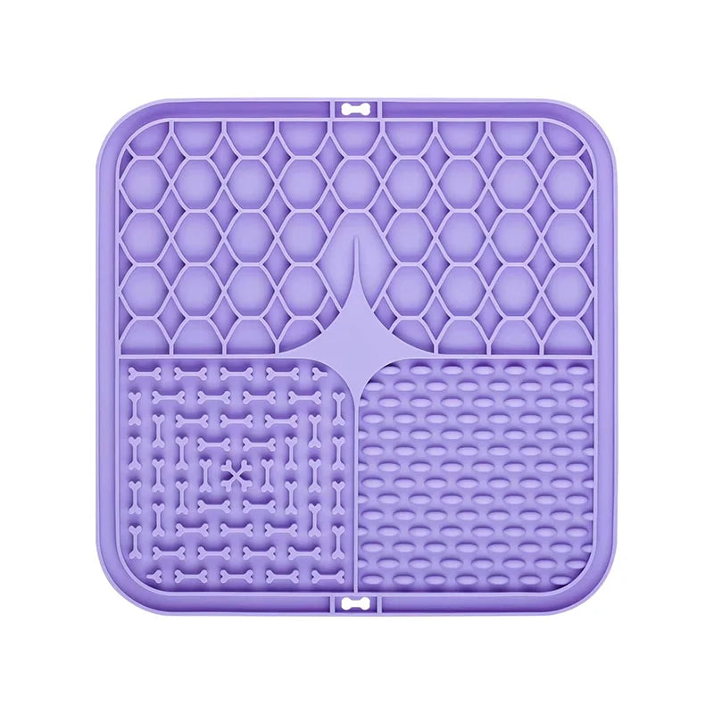 Anxiety Silicone Pet Lick Mat with Suction Cups 1/5pc– Slow Feeder & Calming Treat Pad for Dogs & Cats