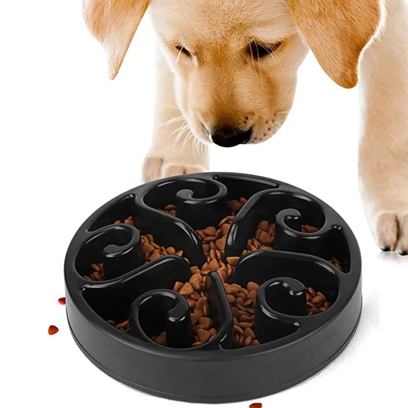 Slow Feeder Dog Bowl – Non-Slip Anti-Gulping Feeding Bowl for Puppies & Dogs