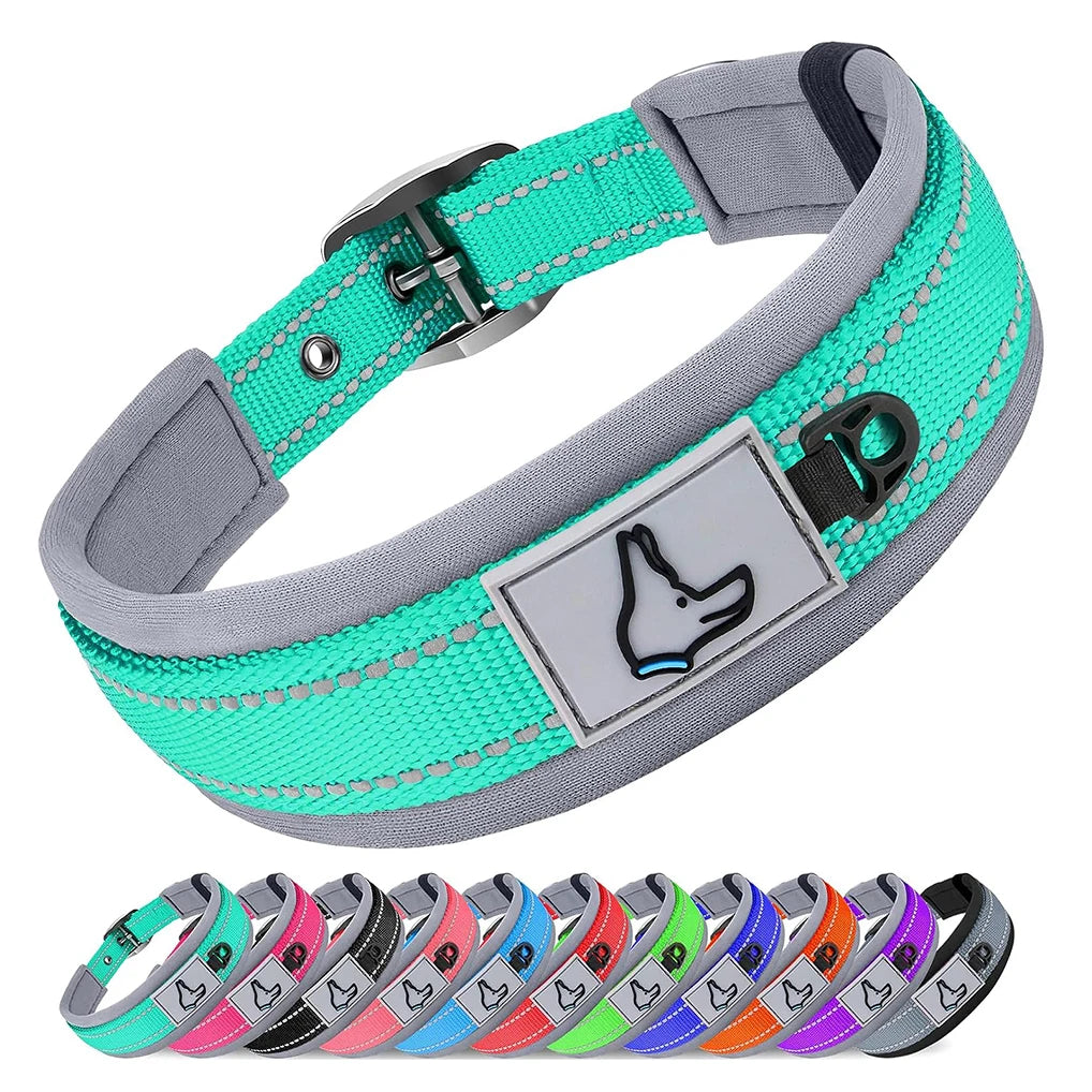 Reflective Padded Dog Collar – Soft, Adjustable & Heavy-Duty