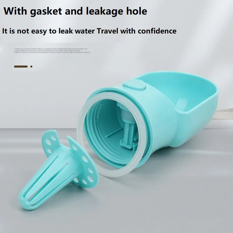 Portable Pet Water Bottle with Built-In Drinking Bowl – 320ML / 500ML
