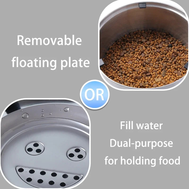 No-Spill Stainless Steel Pet Water Bowl – Anti-Splash & Non-Slip Design