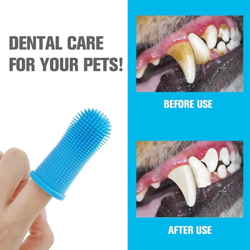 Soft Silicone Finger Toothbrush for Dogs & Cats – Gentle Teeth & Gum Cleaning