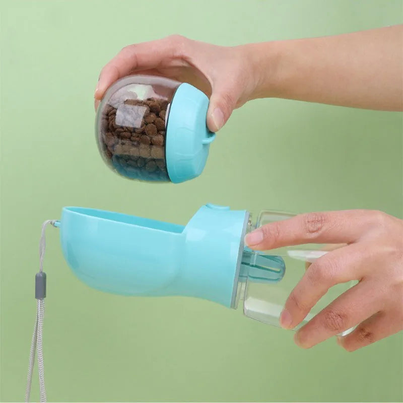 Portable Pet Water Bottle with Built-In Drinking Bowl – 320ML / 500ML